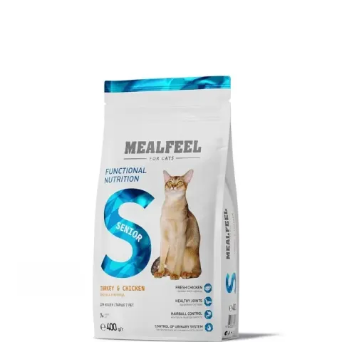 Mealfeel Senior с индейкой и курицей для кошек 7+