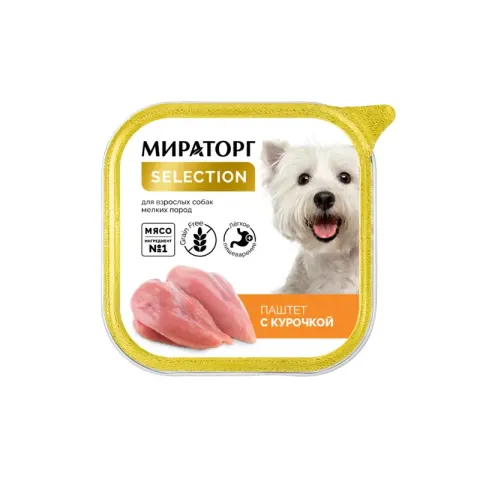 Мираторг паштет для собак мелких пород с курочкой