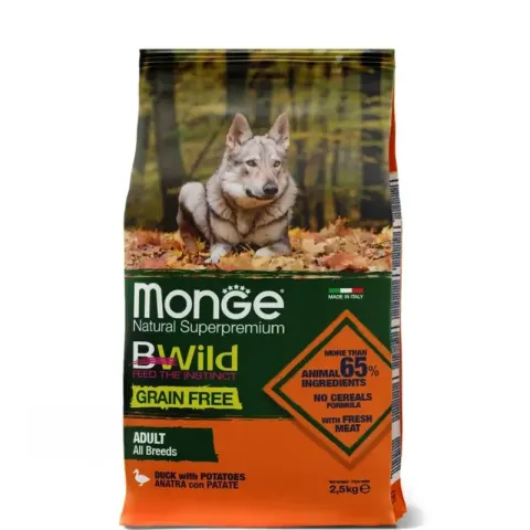 Monge BWild Grain Free с уткой и картофелем