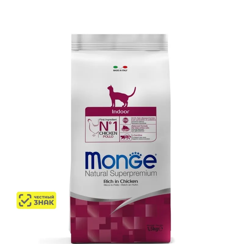 Monge Indoor с курицей для домашних кошек
