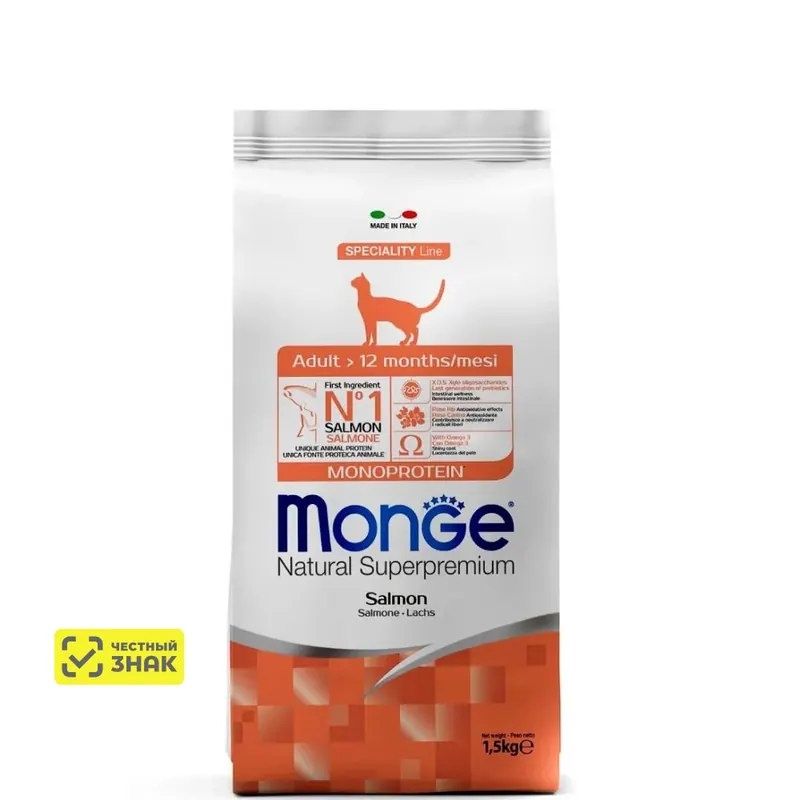Monge Monoprotein Adult Cat с лососем