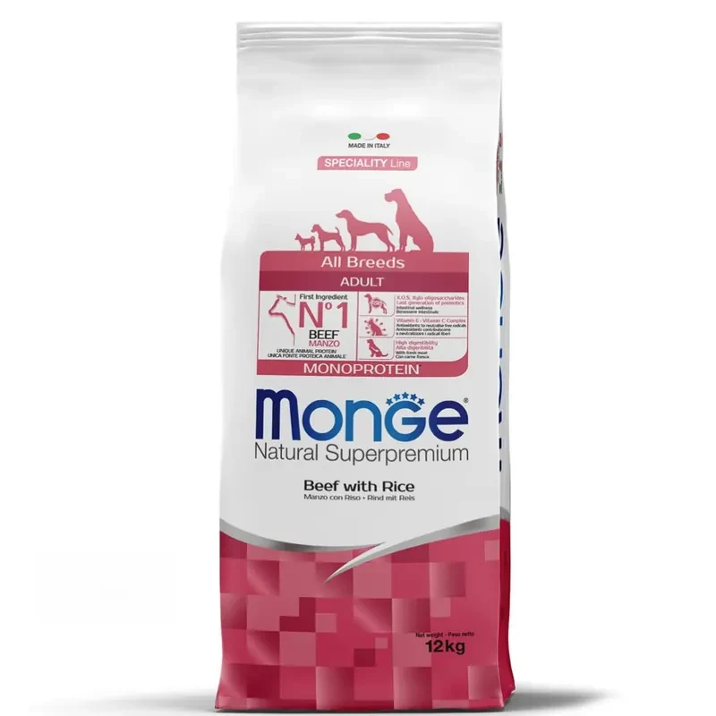Monge Monoprotein Adult с говядиной и рисом