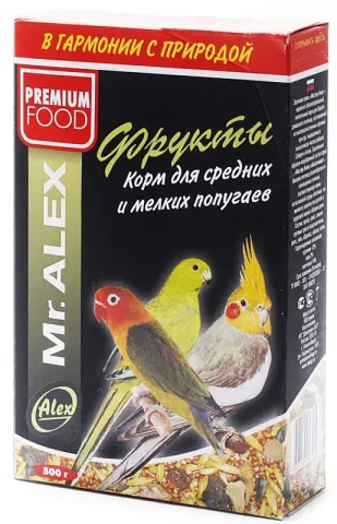 Mr.Alex «Фрукты» для средних и мелких попугаев