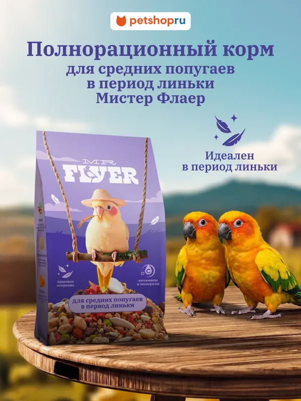 MR.Flyer для средних попугаев в период линьки