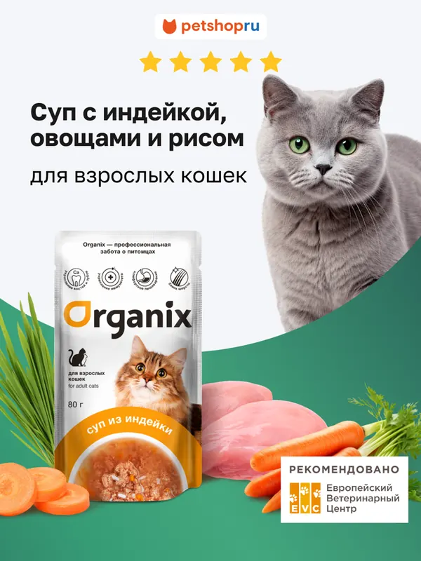 Organix суп с индейкой, овощами и рисом