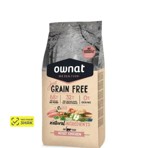 Ownat Adult Chicken беззерновой с курицей для кошек