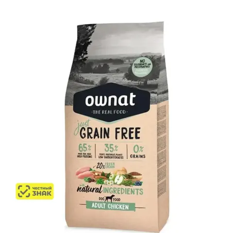 Ownat Adult Grain Free с курицей