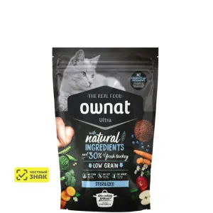 Ownat Adult Sterilized Ultra с индейкой для стерилизованных кошек