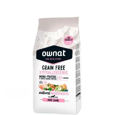 Ownat Grain Free Hypo с ягнёнком для мелких пород