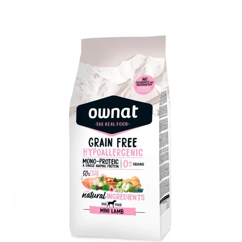 Ownat Grain Free Hypo с ягнёнком для мелких пород
