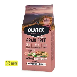 Ownat Prime Mini беззерновой с курицей и индейкой