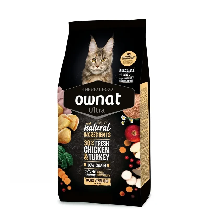 Ownat Sterilized с курицей и индейкой для кошек