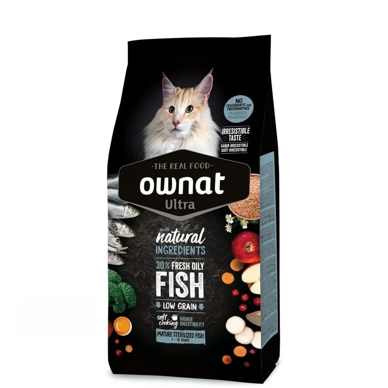 Ownat Sterilized Senior с рыбой для кошек 7+