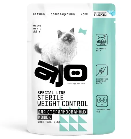 AJO Cat Sterile Weight Control с курицей и свининой