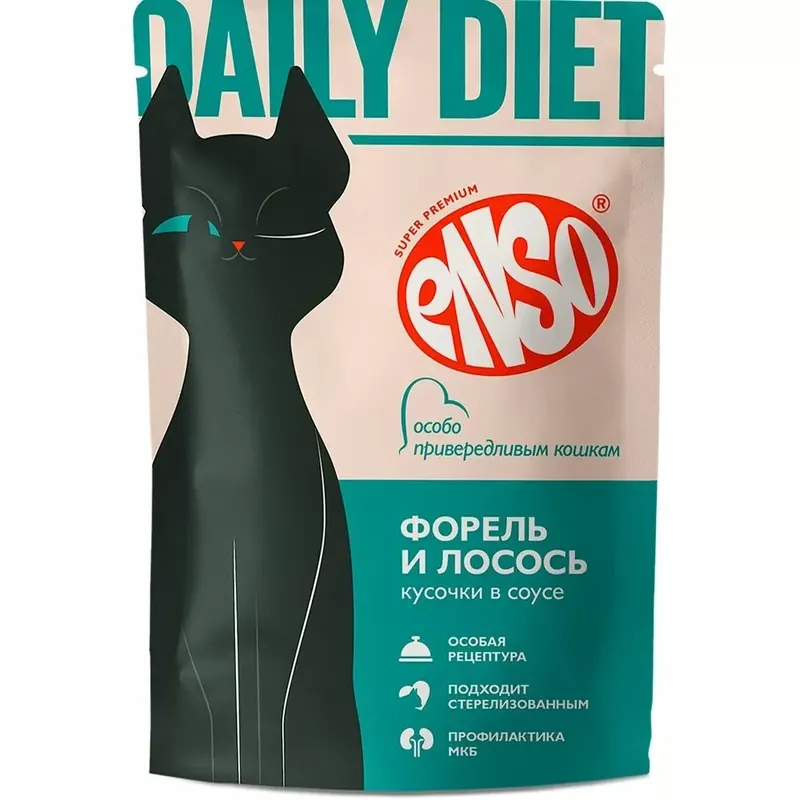 ENSO Daily Diet с форелью и лососем для кошек