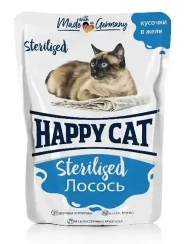 Happy Cat Sterilised паучи с кроликом для стерилизованных кошек