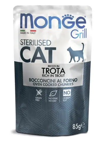Monge Cat Grill для стерилизованных кошек с форелью