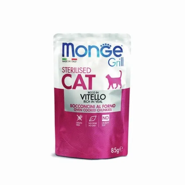 Monge Cat Grill для стерилизованных с телятиной