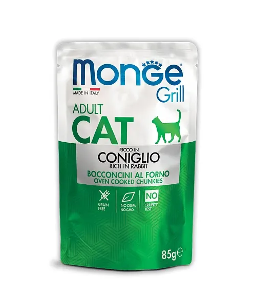 Monge Cat Grill паучи с кроликом для взрослых кошек