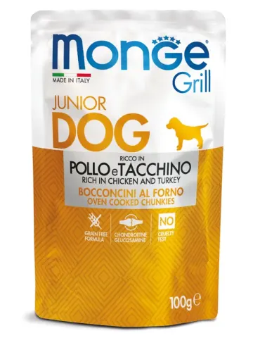 Monge Dog Grill Puppy&Junior с курицей и индейкой