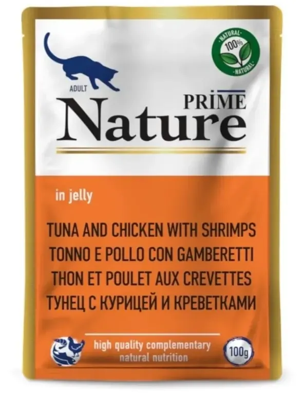 Prime Nature паучи с тунцом, курицей и креветками