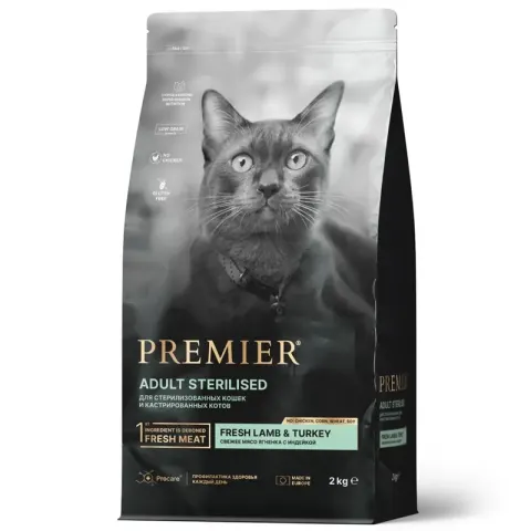 Premier Sterilized с ягнёнком и индейкой для кошек