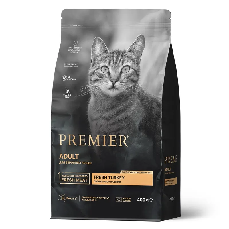 Premier Свежая индейка для взрослых кошек