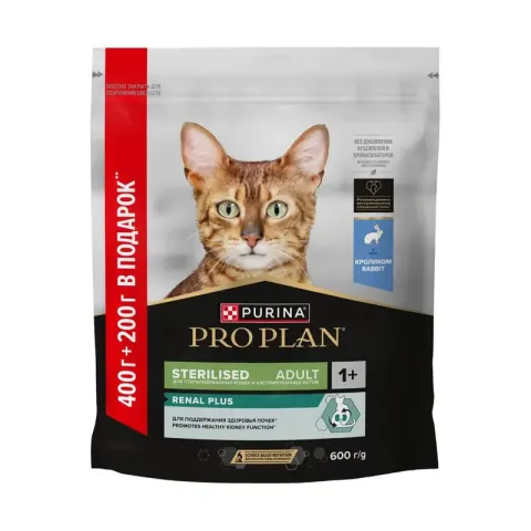 Pro Plan Sterilised Renal Plus с кроликом и курицей