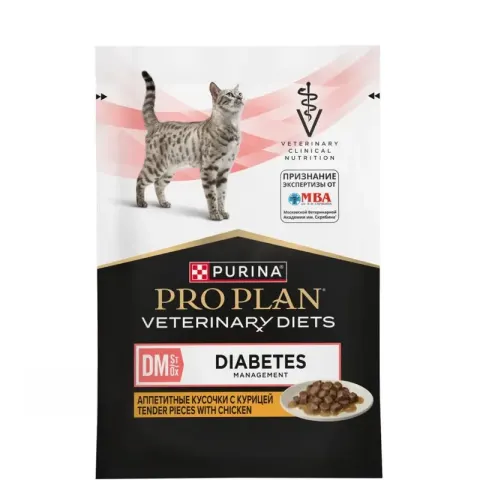 Pro Plan Veterinary Diets для кошек при диабете с курицей