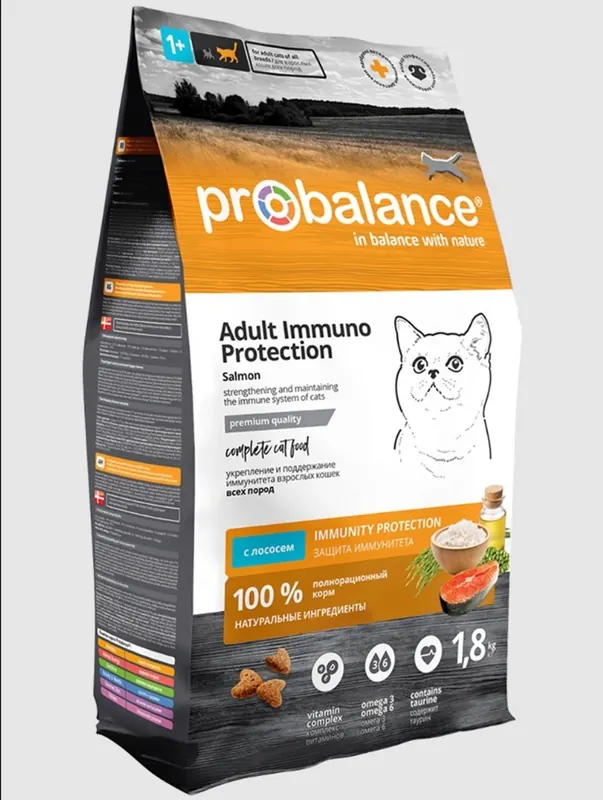Probalance с лососем для взрослых кошек