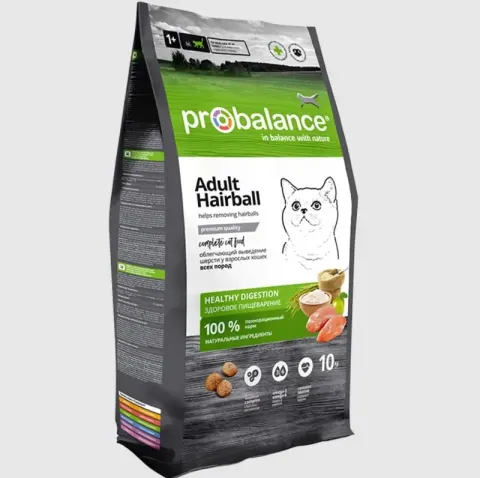 Probalance Adult для выведения шерсти с курицей