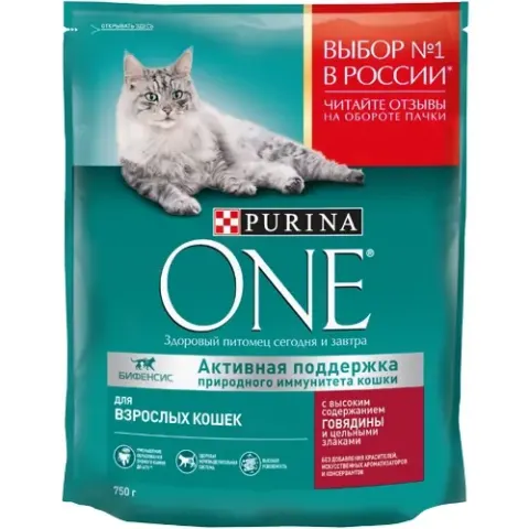 Purina One Adult с говядиной для кошек