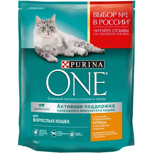 Purina One Adult с курицей для кошек