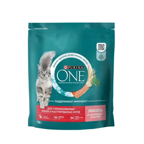 Purina ONE для стерилизованных кошек с лососем