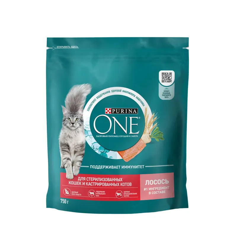 Purina ONE для стерилизованных кошек с лососем