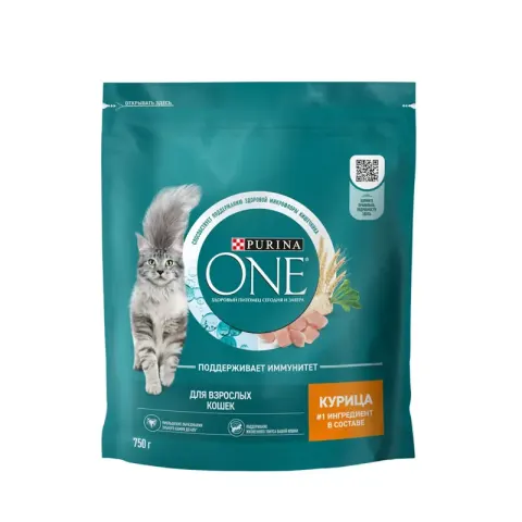 Purina ONE с курицей и цельными злаками для кошек