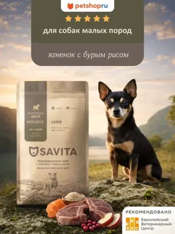 Savita Adult Mini с ягнёнком и бурым рисом