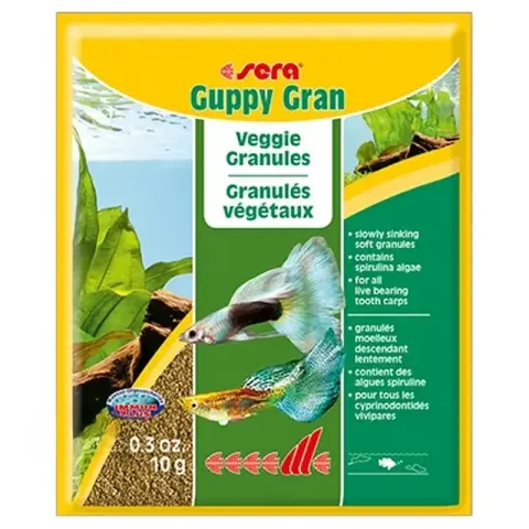 Sera Guppy Gran гранулы для гуппи