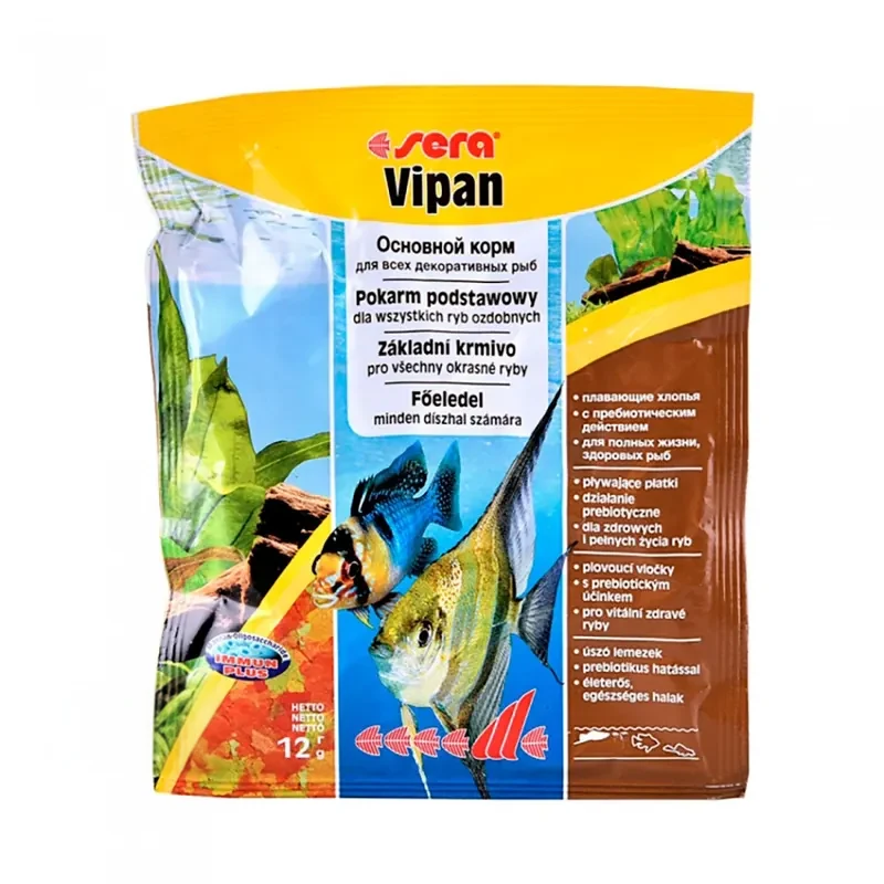 Sera Vipan хлопья с рыбной мукой и спирулиной