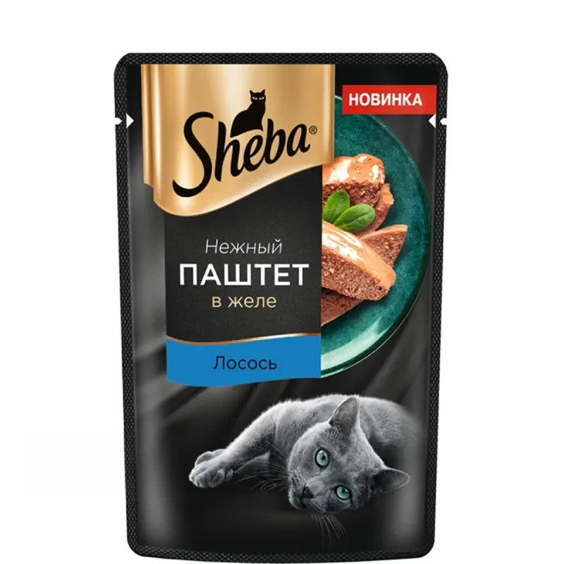 Sheba пауч с лососем в желе для взрослых кошек