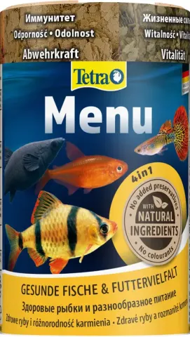 Tetra TetraMin Menu 4in1 — хлопья с рыбой и спирулиной