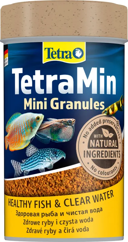 Tetra корм для всех видов рыб, мелкие гранулы