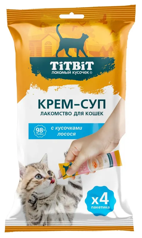 TiTBiT Крем-суп с лососем для кошек
