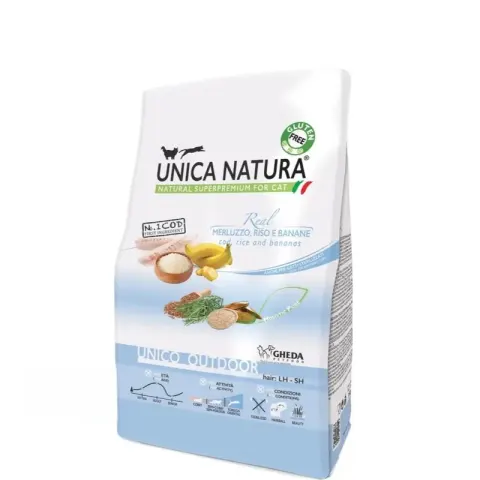 UNICA Natura Outdoor с треской, рисом и бананами