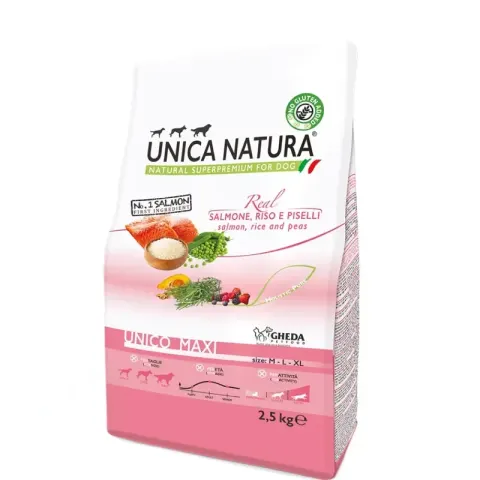 UNICA Natura для крупных пород с лососем и рисом