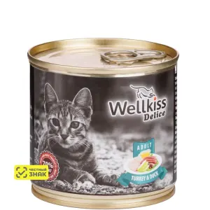 Wellkiss Delice с индейкой и уткой для кошек