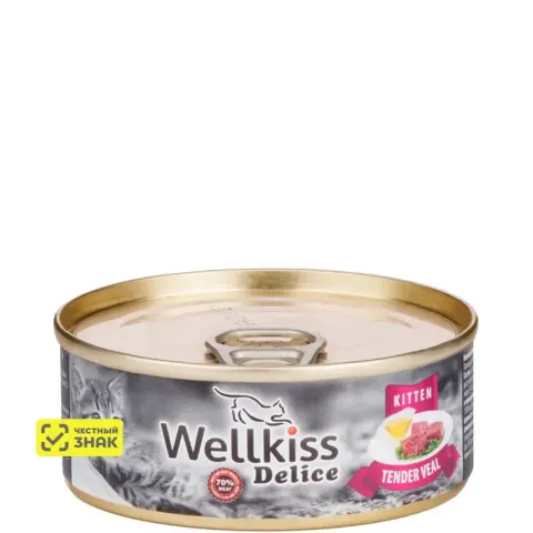 Wellkiss Delice для котят с телятиной и цыплёнком
