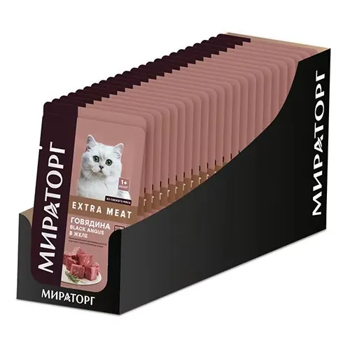 Winner Extra Meat Кусочки с говядиной в желе для стерилизованных кошек