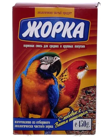 Жорка кормовая смесь для средних и крупных попугаев