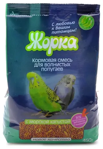 Жорка зерносмесь для волнистых попугаев с морской капустой